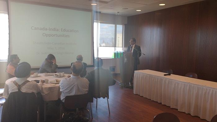 Breakfast Meeting: Canada and India Collaboration on Education and Business held on May 7th, 2016 at  U of Ottawa