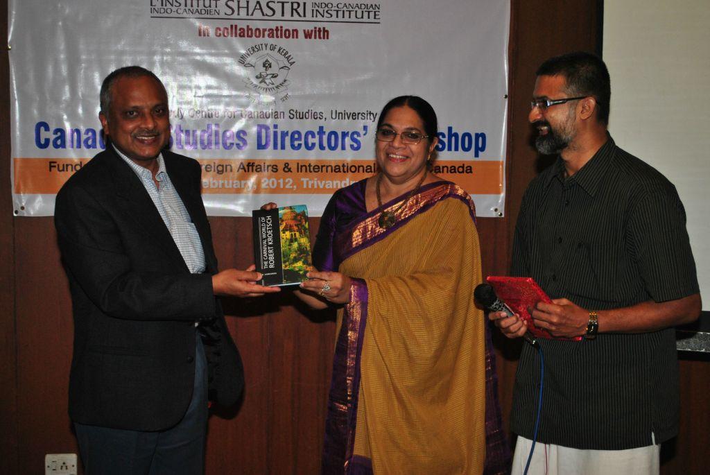 Book Release Function (Standing from Left: Mr. Chanchal Sinha, Prof. Jameela Begum, Dr. B. Hariharan)